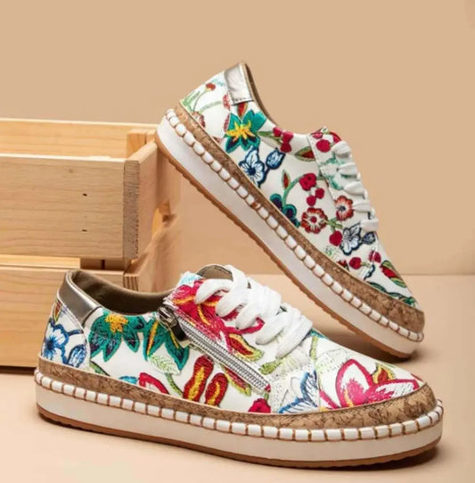 Blossom™ Ortopedyczne, oddychające, letnie trampki z nadrukiem 1