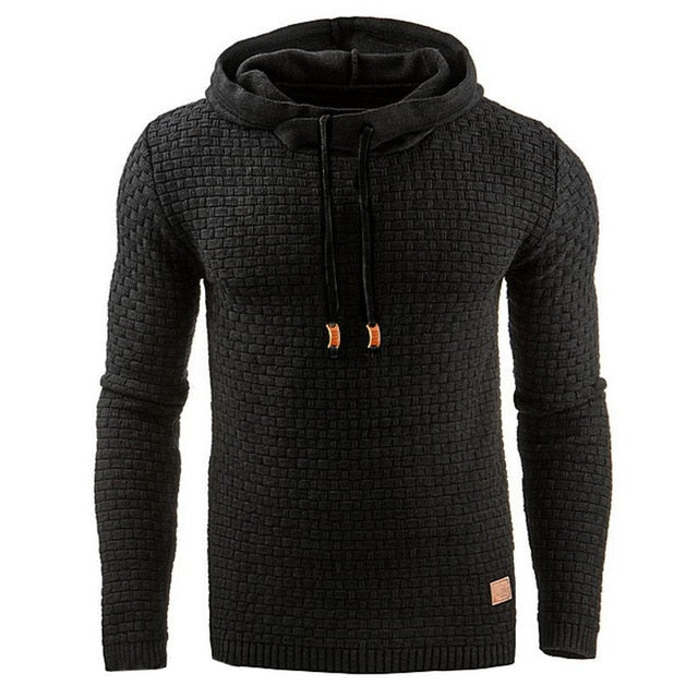 Bluza Męska – Trójwymiarowa Faktura & Regulowany Kaptur