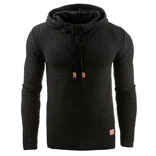 Bluza Męska – Trójwymiarowa Faktura & Regulowany Kaptur