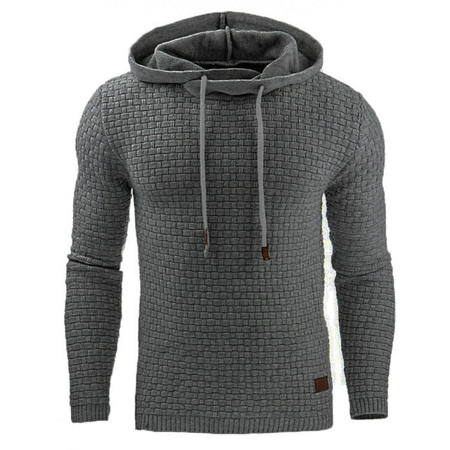 Bluza Męska – Trójwymiarowa Faktura & Regulowany Kaptur