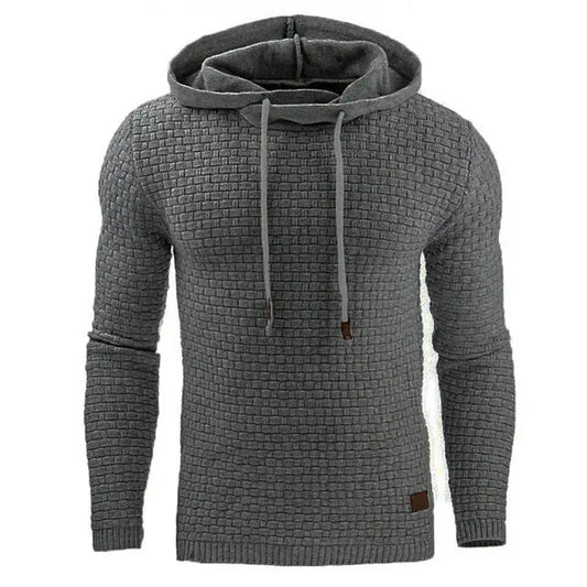 Bluza Męska – Trójwymiarowa Faktura & Regulowany Kaptur