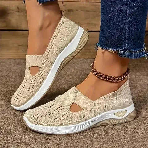 Damskie ortopedyczne buty sportowe z siateczką – lekkie i oddychające