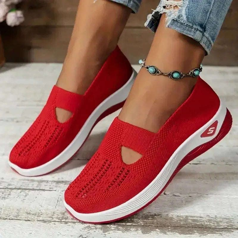 Damskie ortopedyczne buty sportowe z siateczką – lekkie i oddychające