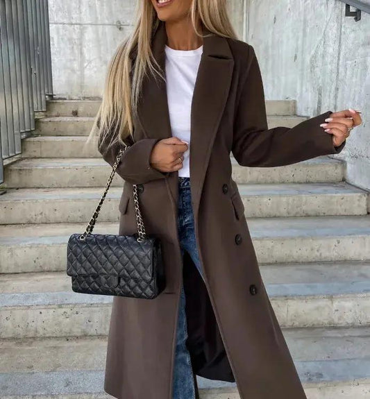 Dwurzędowy Płaszcz Zimowy Damski – Elegancki i Stylowy Design-Nova Nowak