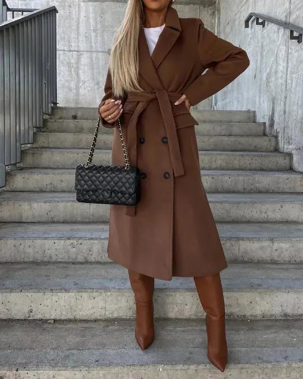 Dwurzędowy Płaszcz Zimowy Damski – Elegancki i Stylowy Design-Nova Nowak