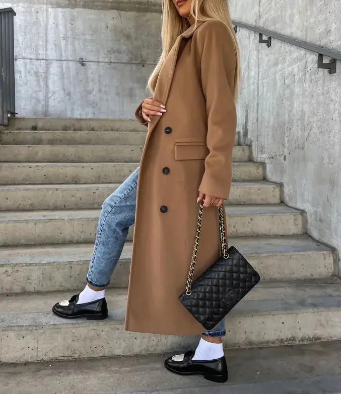 Dwurzędowy Płaszcz Zimowy Damski – Elegancki i Stylowy Design-Nova Nowak