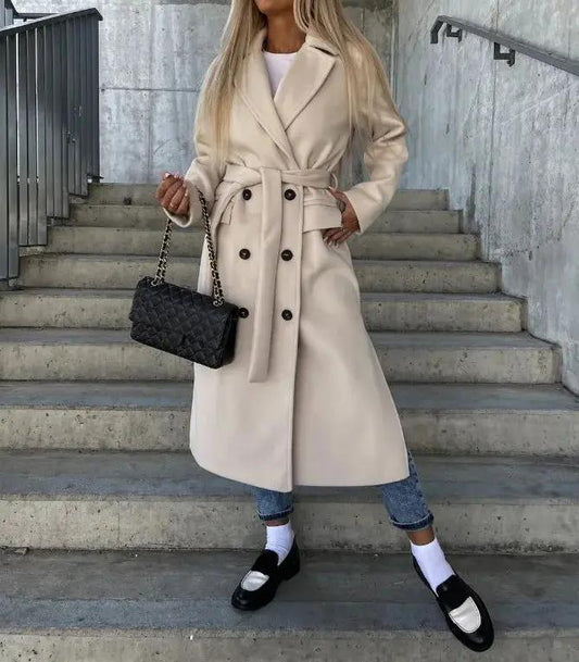 Dwurzędowy Płaszcz Zimowy Damski – Elegancki i Stylowy Design-Nova Nowak