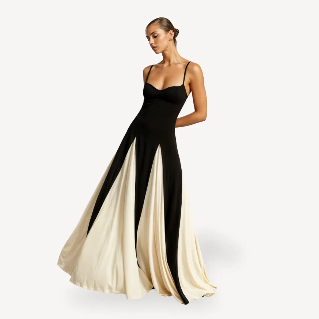 Elegancka satynowa sukienka maxi dla kobiet – Wyrafinowany styl na każdą okazję-Nova Nowak