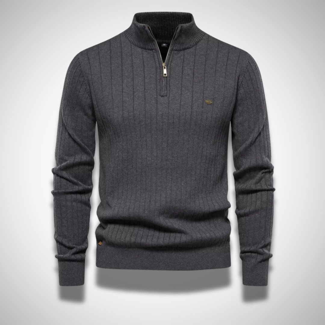 Elegancki sweter z zamkiem błyskawicznym dla mężczyzn – Komfort i styl