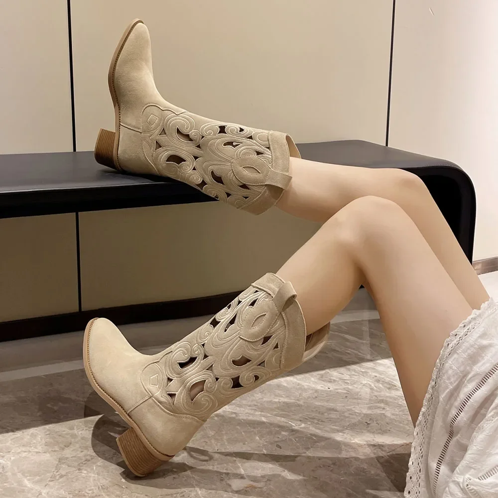 Haftowane Buty Kowbojskie dla Kobiet – Elegancki Styl i Komfort