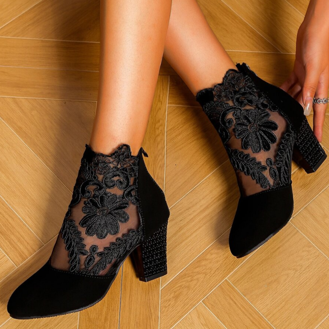 Haftowane Buty na Wysokim Obcasie dla Kobiet – Elegancki i Stylowy Wygląd