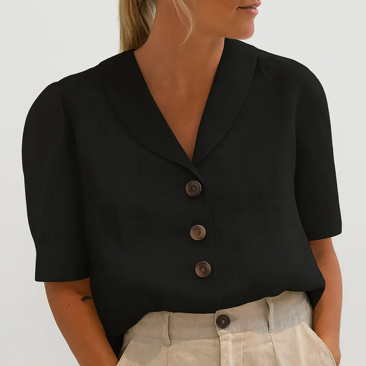 Lekki T-Shirt Damski z Bawełny i Lnu – Oddychający i Swobodny Styl-Nova Nowak