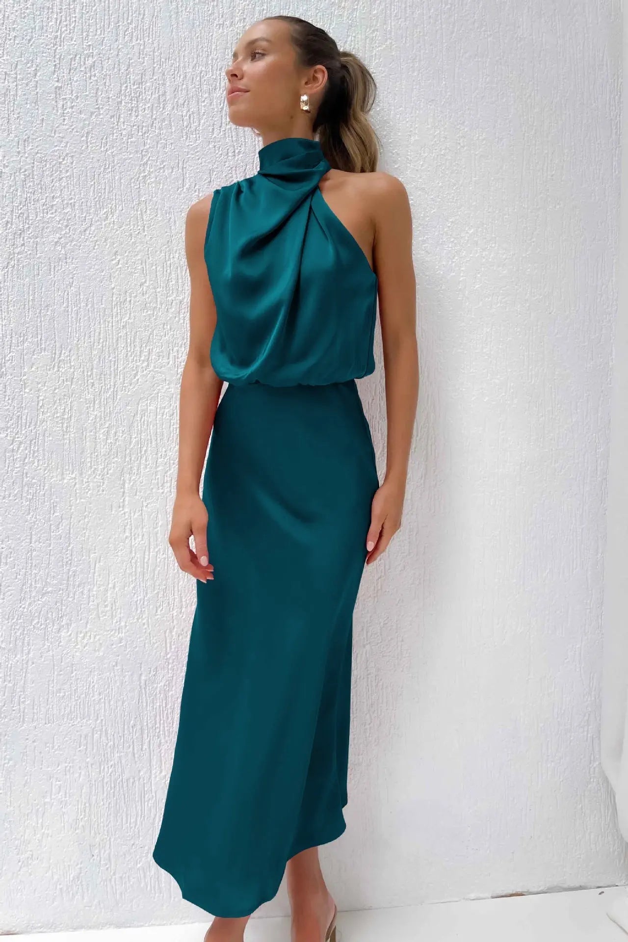 Lena - Elegancka Wieczorowa Sukienka Satynowa