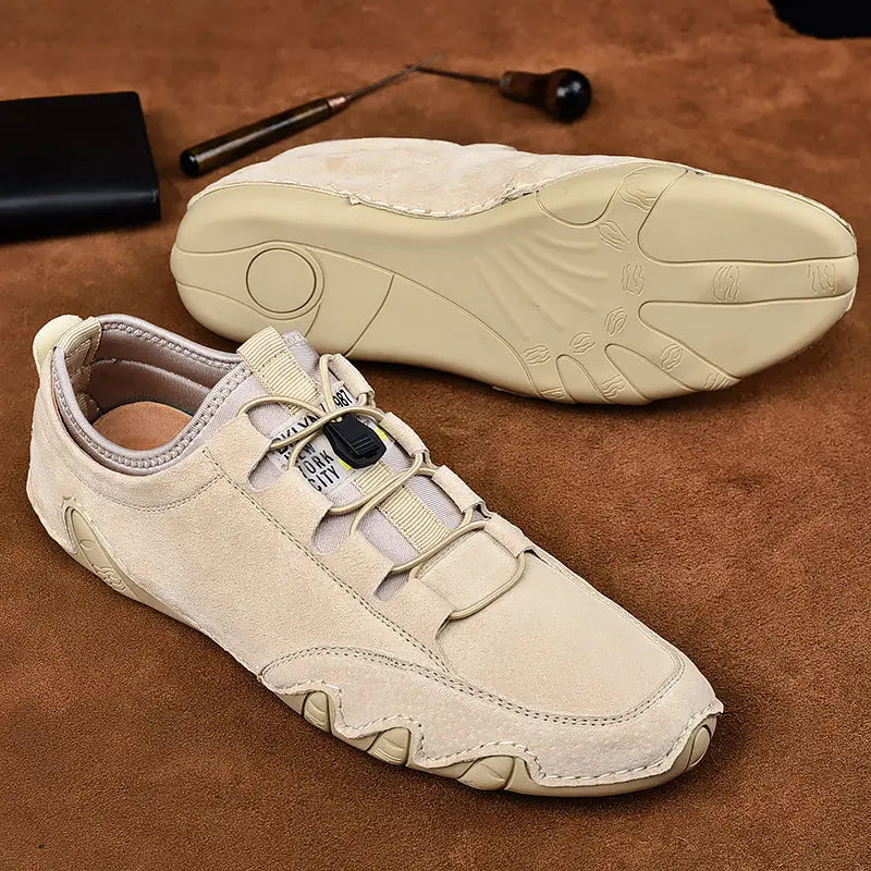 Męskie Mokasyny – Zamszowe Wykończenie & Elastyczne Zapięcie