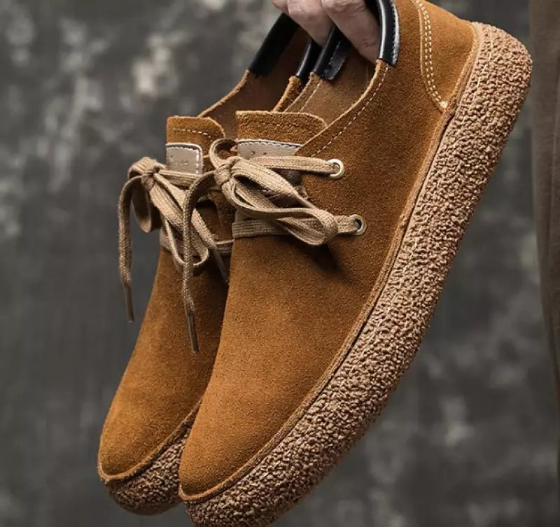 Nubukowe buty męskie z miękką podeszwą – Elegancja i komfort na co dzień