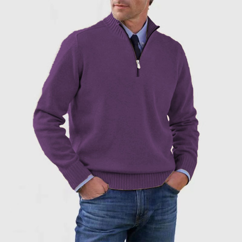 Pullover z półzamkiem dla mężczyzn – Stylowy i komfortowy