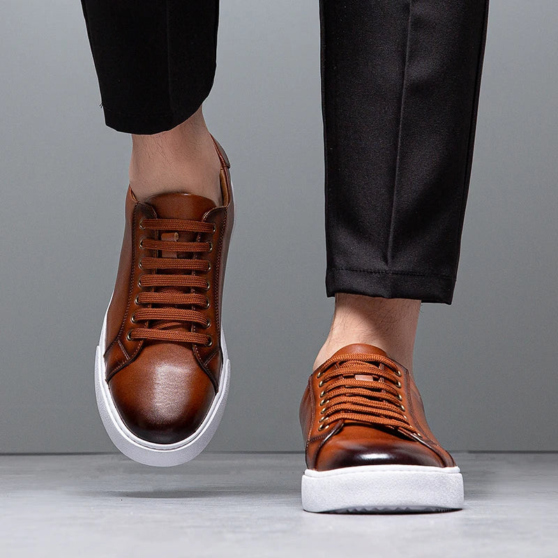 Skórzane Sneakery Męskie – Stylowe i Wygodne na Co Dzień