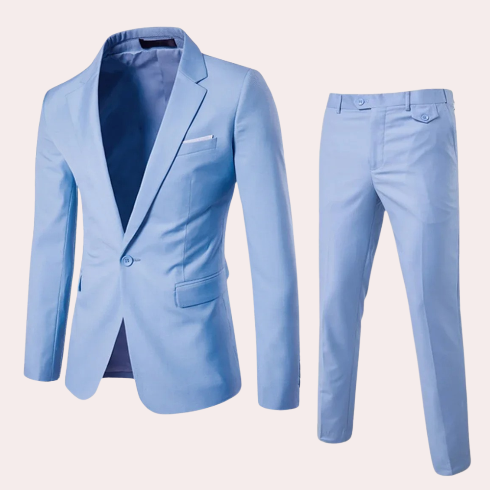 Slim Fit Garnitur Męski z Marynarką i Spodniami – Elegancki i Wygodny