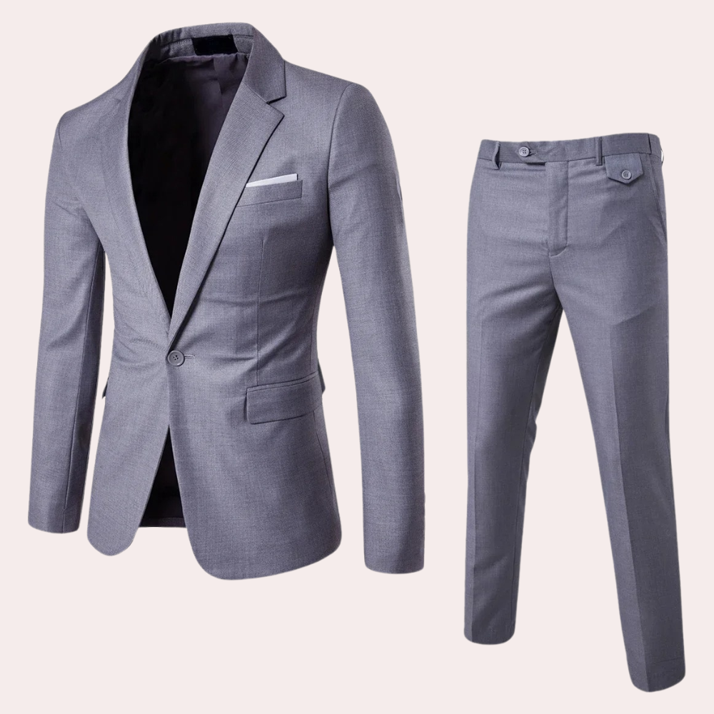 Slim Fit Garnitur Męski z Marynarką i Spodniami – Elegancki i Wygodny