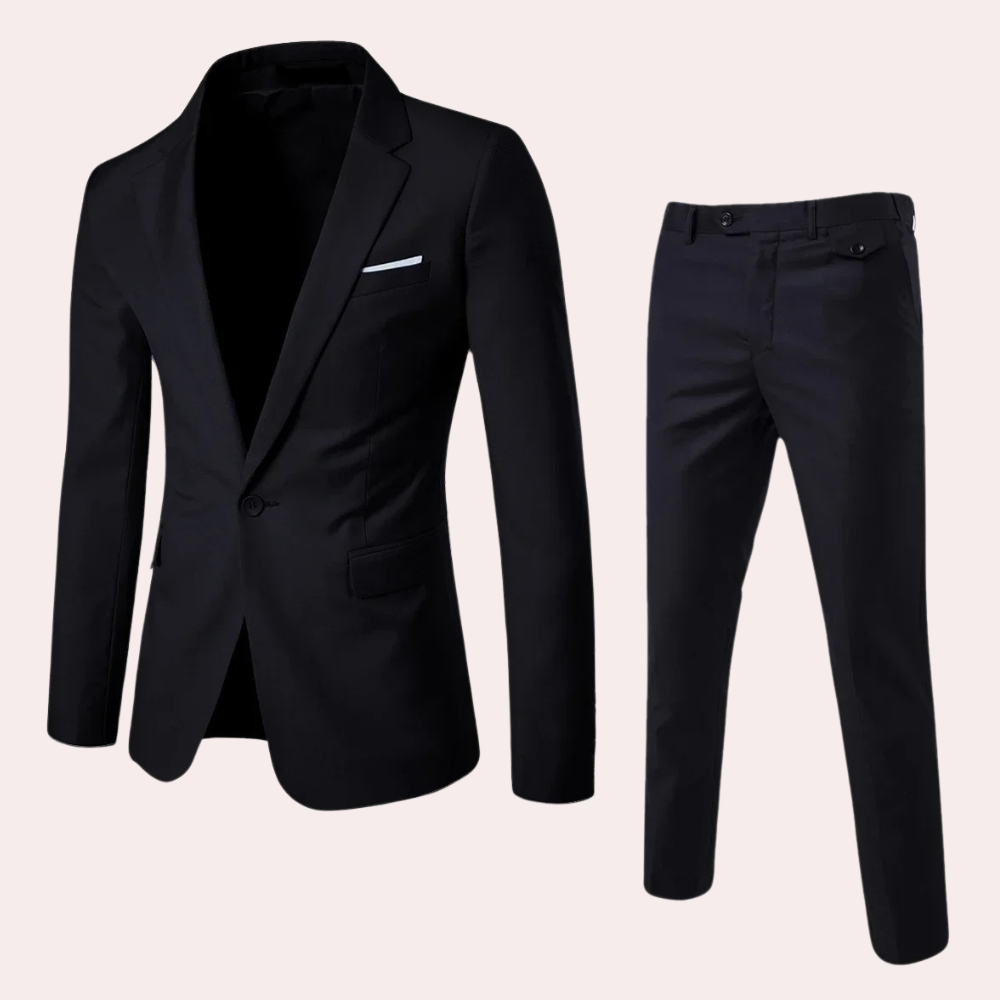 Slim Fit Garnitur Męski z Marynarką i Spodniami – Elegancki i Wygodny