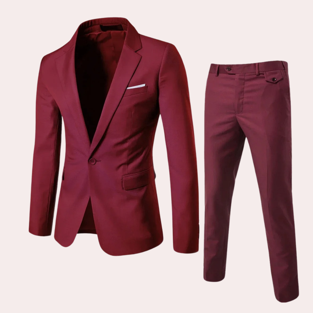 Slim Fit Garnitur Męski z Marynarką i Spodniami – Elegancki i Wygodny