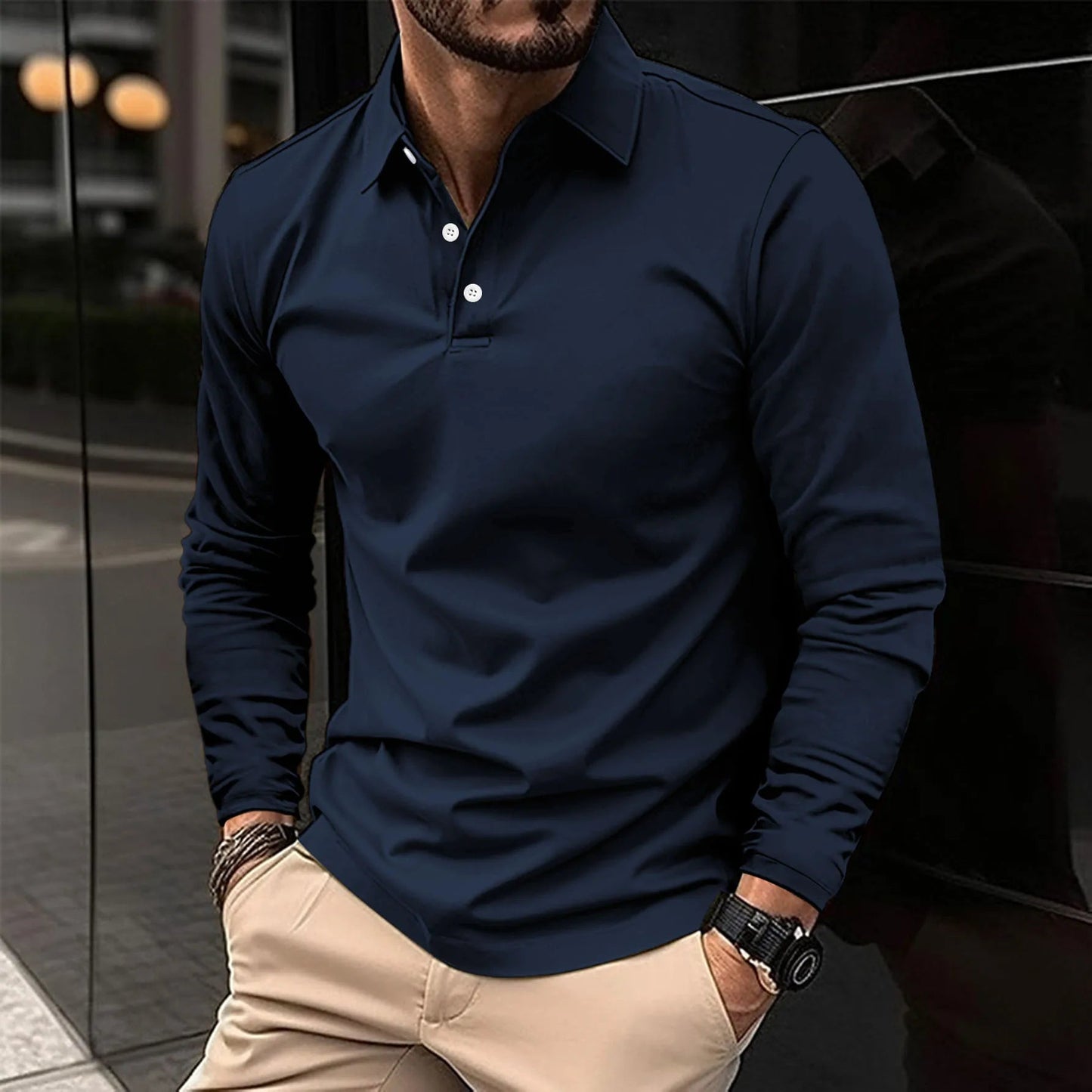 Slim Fit Koszulka Polo Męska – Elegancka i Oddychająca