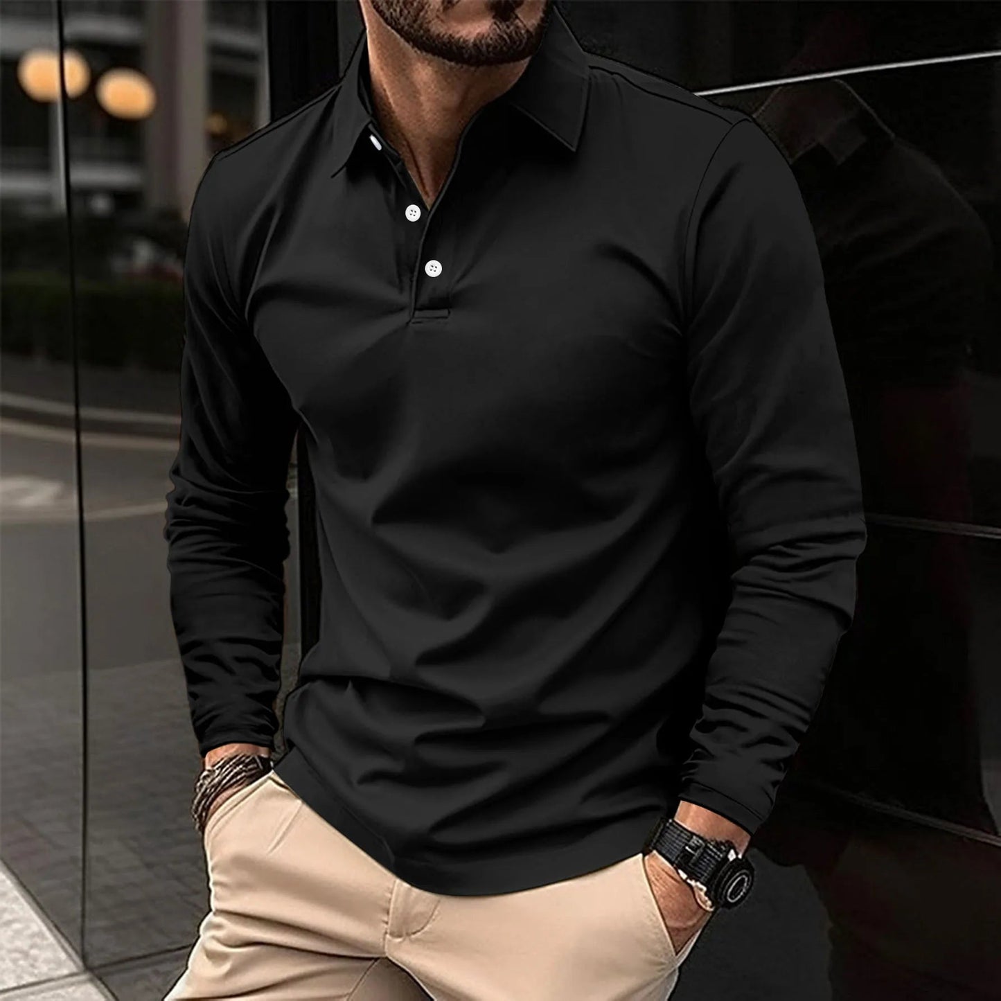 Slim Fit Koszulka Polo Męska – Elegancka i Oddychająca