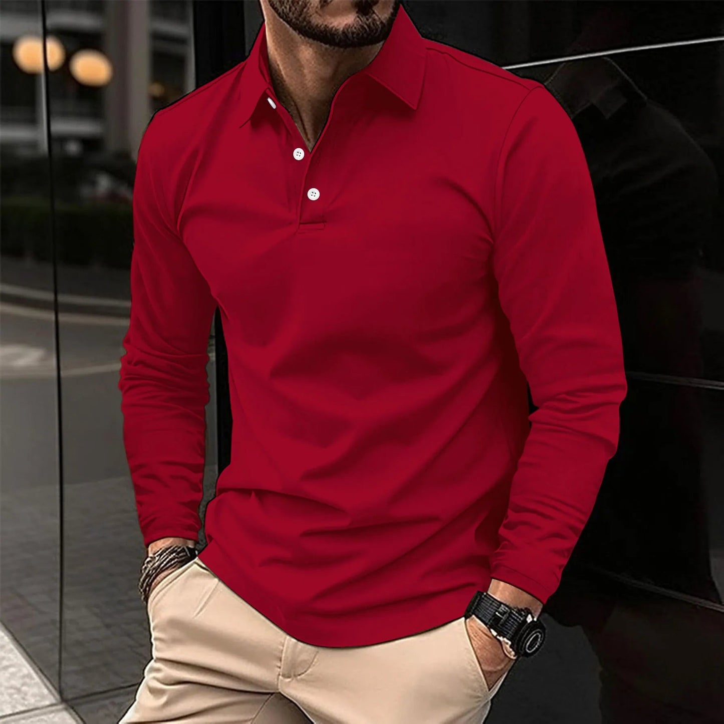 Slim Fit Koszulka Polo Męska – Elegancka i Oddychająca