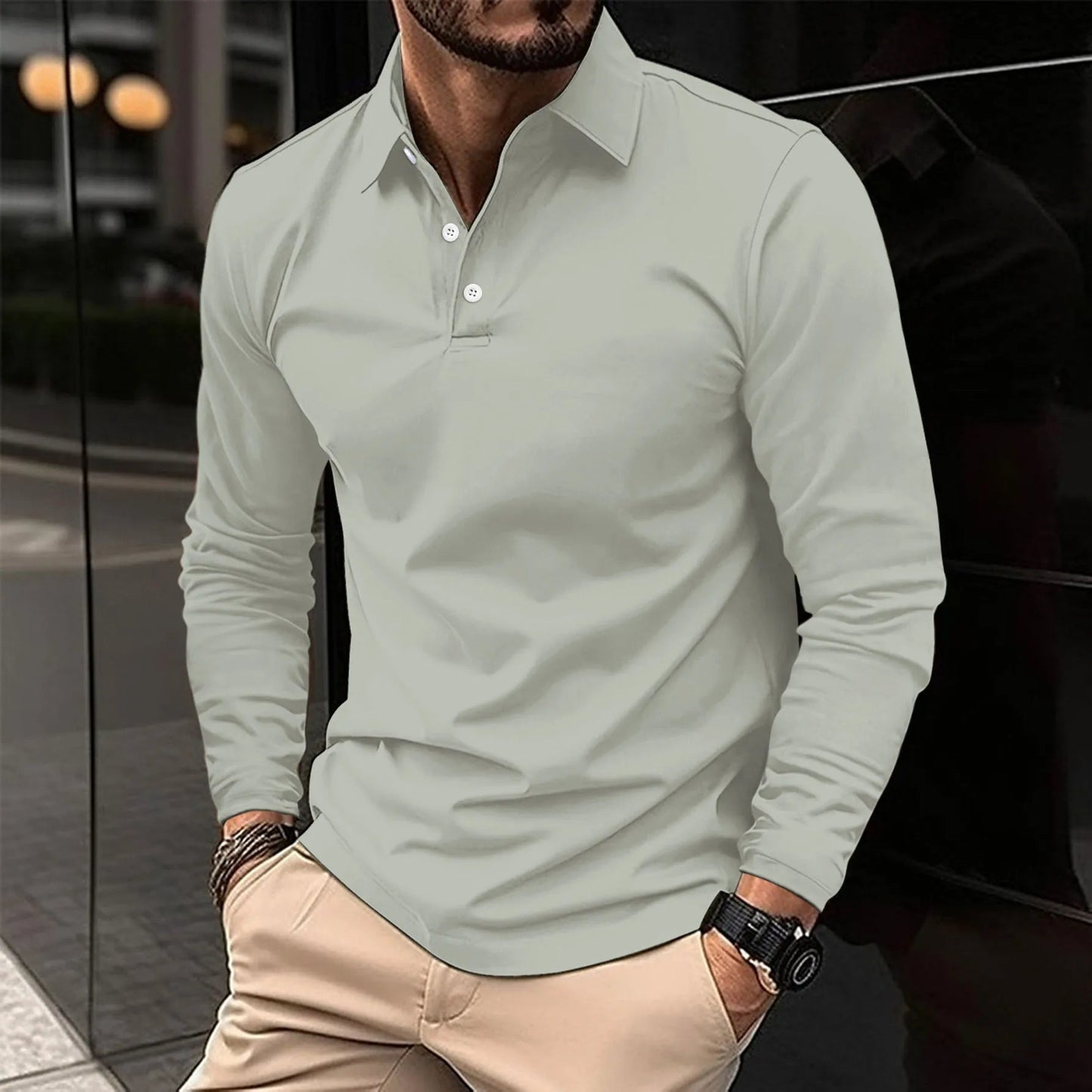 Slim Fit Koszulka Polo Męska – Elegancka i Oddychająca