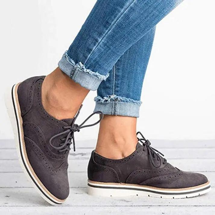 Stylowe Płaskie Tenisówki dla Kobiet – Klasyczny Design Brogue-Nova Nowak