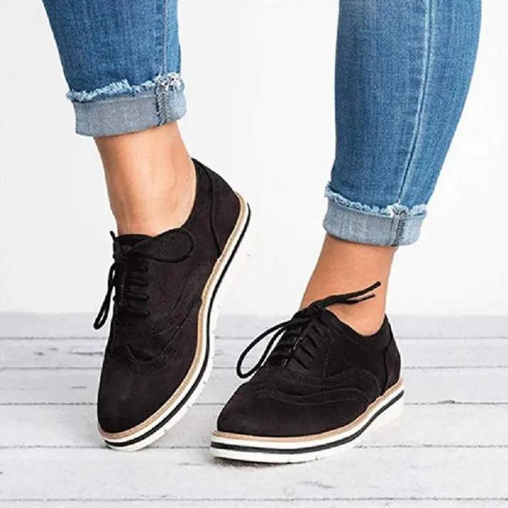 Stylowe Płaskie Tenisówki dla Kobiet – Klasyczny Design Brogue-Nova Nowak