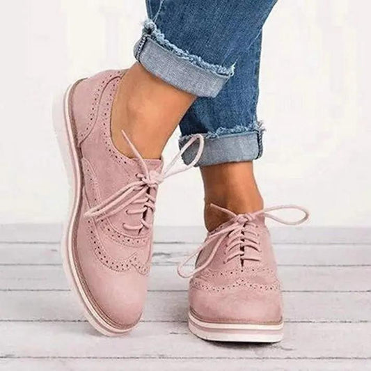 Stylowe Płaskie Tenisówki dla Kobiet – Klasyczny Design Brogue-Nova Nowak