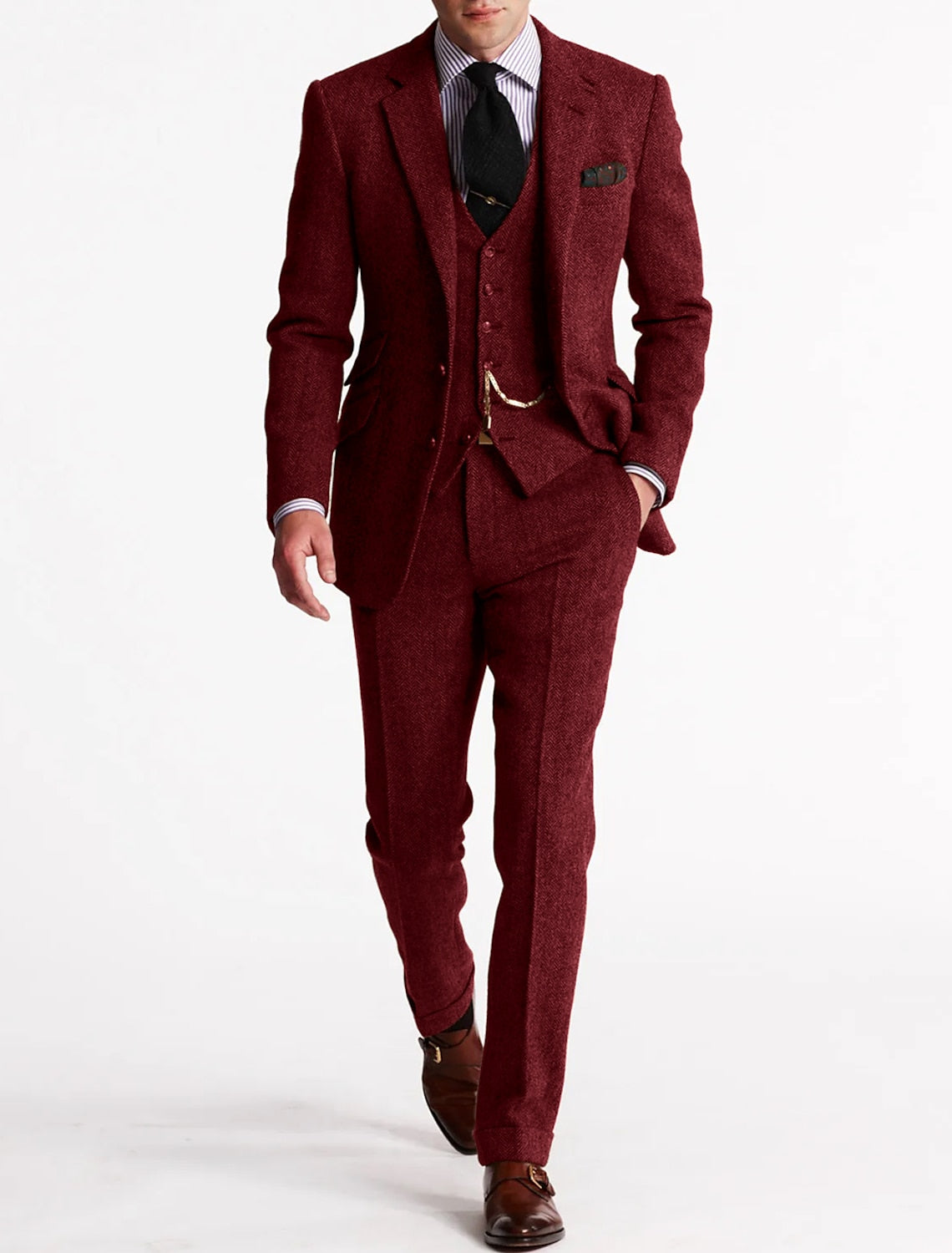 Tweed Tuxedo dla Mężczyzn – Klasyczny i Elegancki