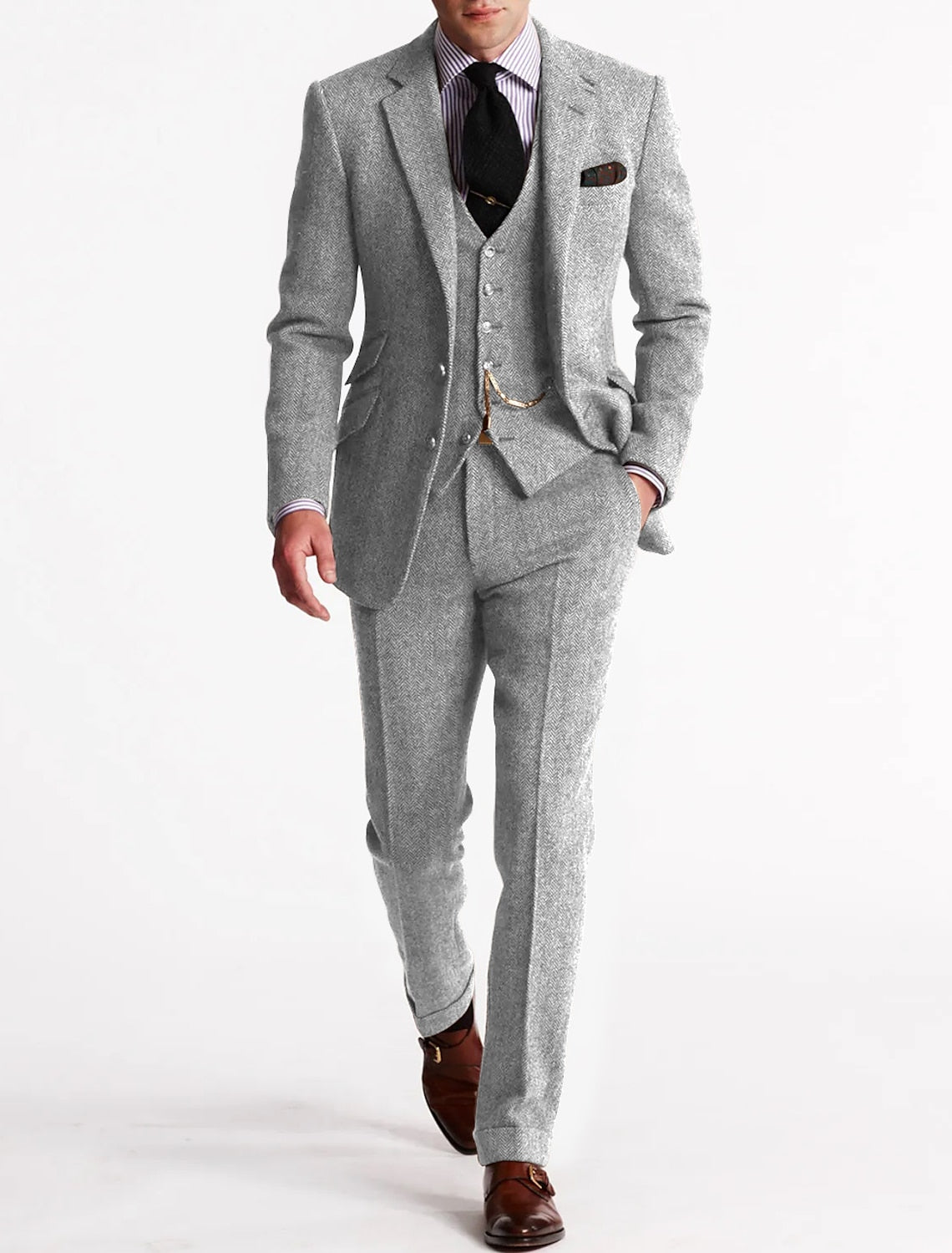 Tweed Tuxedo dla Mężczyzn – Klasyczny i Elegancki