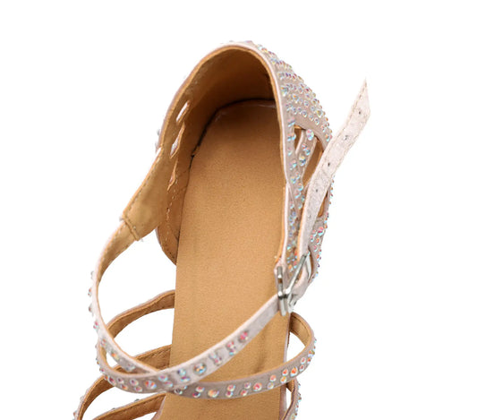 Złote Buty Taneczne Damskie – Eleganckie i Komfortowe dla Tańca Towarzyskiego i Latino Nova Nowak