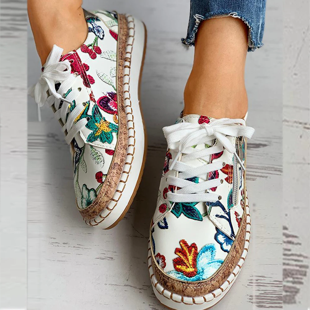 Blossom™ Ortopedyczne, oddychające, letnie trampki z nadrukiem 4