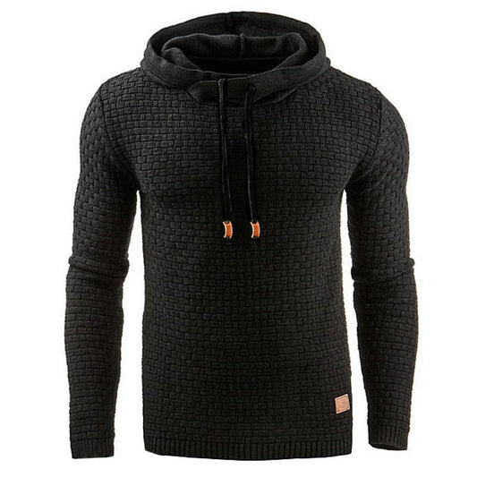 Bluza Męska – Trójwymiarowa Faktura &amp; Regulowany Kaptur
