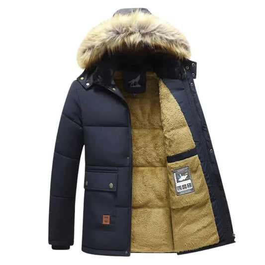 Ciepła Parka Zimowa Męska z Kapturem – Stylowy i Funkcjonalny Design