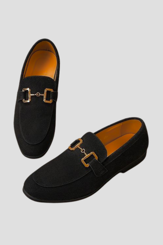 Czarne Loafersy Męskie ze Sznurowadłami – Elegancki Komfort i Styl