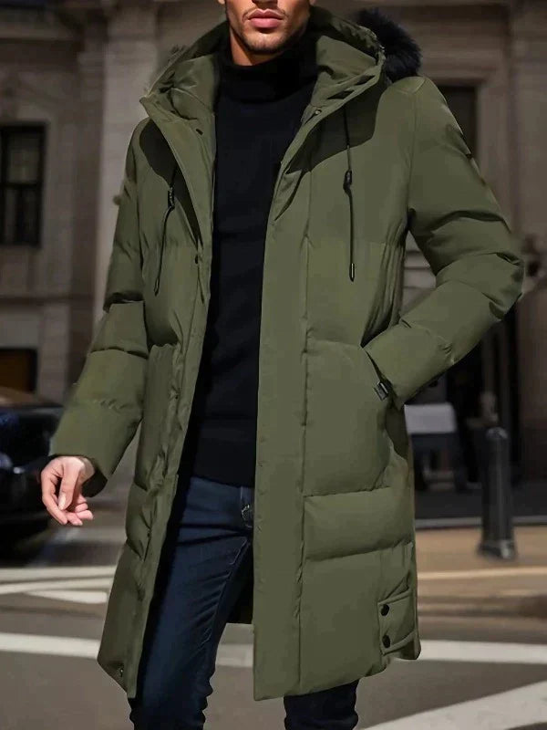 Długa Parka Zimowa dla Mężczyzn – Elegancka i Ciepła