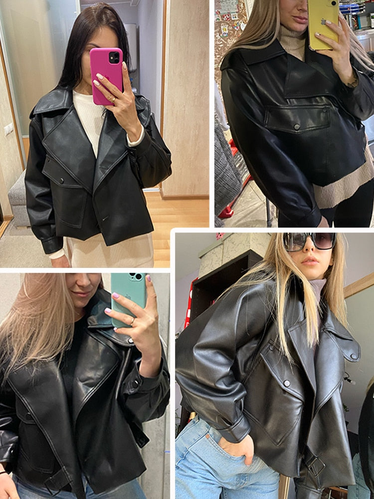 Dopasowana Kurtka Skórzana dla Kobiet – Elegancki i Uniwersalny Styl