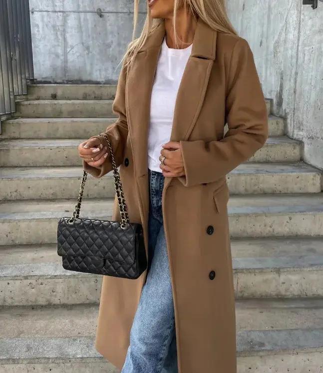 Dwurzędowy Płaszcz Zimowy Damski – Elegancki i Stylowy Design-Nova Nowak