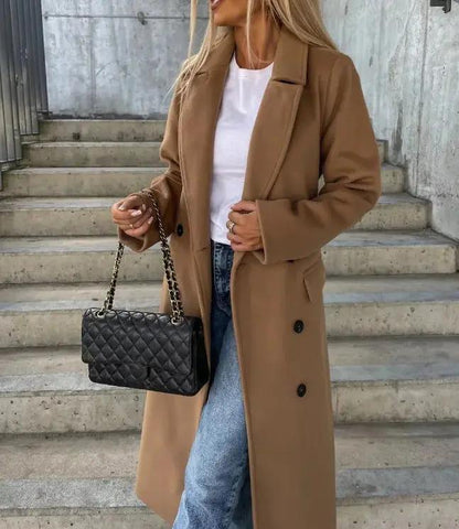 Dwurzędowy Płaszcz Zimowy Damski – Elegancki i Stylowy Design-Nova Nowak