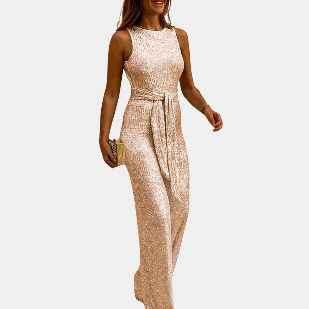 Elegancka jumpsuit z cekinami dla kobiet – Stylowa i wygodna