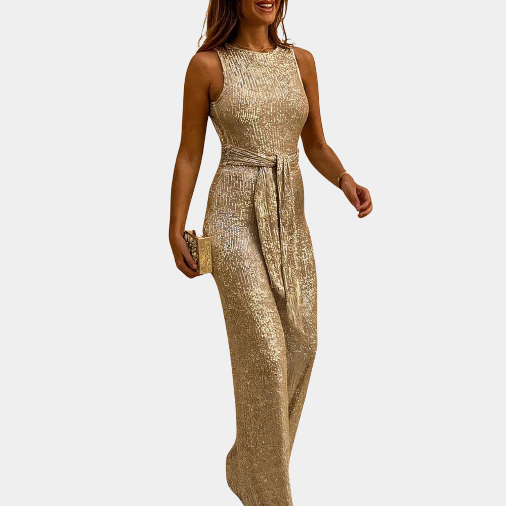 Elegancka jumpsuit z cekinami dla kobiet – Stylowa i wygodna