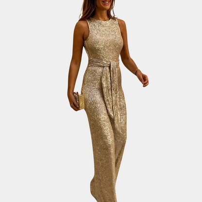 Elegancka jumpsuit z cekinami dla kobiet – Stylowa i wygodna