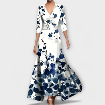 Elegancka sukienka koktajlowa z designerskimi rękawami 0