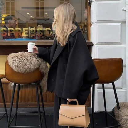 Elegancki Płaszcz Damski z Wełny Kaszmirowej – Ciepły i Stylowy