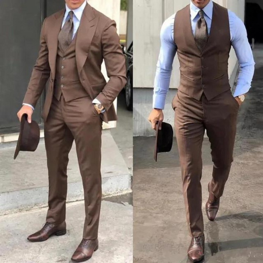Elegancki Trzyczęściowy Garnitur dla Mężczyzn – Komfort i Styl