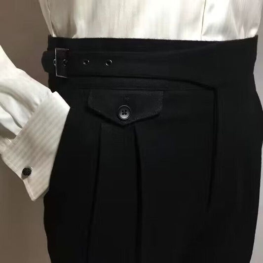 Eleganckie Spodnie Wełniane dla Mężczyzn – Komfortowe i Stylowe z Paskiem